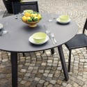 Runt bord för utomhusbruk Ø 120cm modern design antracit Akron Rea