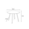 Runt bord för utomhusbruk Ø 120cm modern design antracit Akron Rabatter