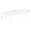 Utdragbart trädgårdsbord i aluminium för utomhusbruk 160-240x102cm Kend Rabatter