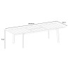 Utdragbart trädgårdsbord i aluminium för utomhusbruk 160-240x102cm Kend Rabatter