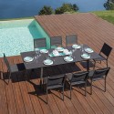 Utdragbart trädgårdsbord i aluminium för utomhusbruk 160-240x102cm Kend Försäljning