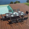Utdragbart trädgårdsbord i aluminium för utomhusbruk 160-240x102cm Kend Försäljning