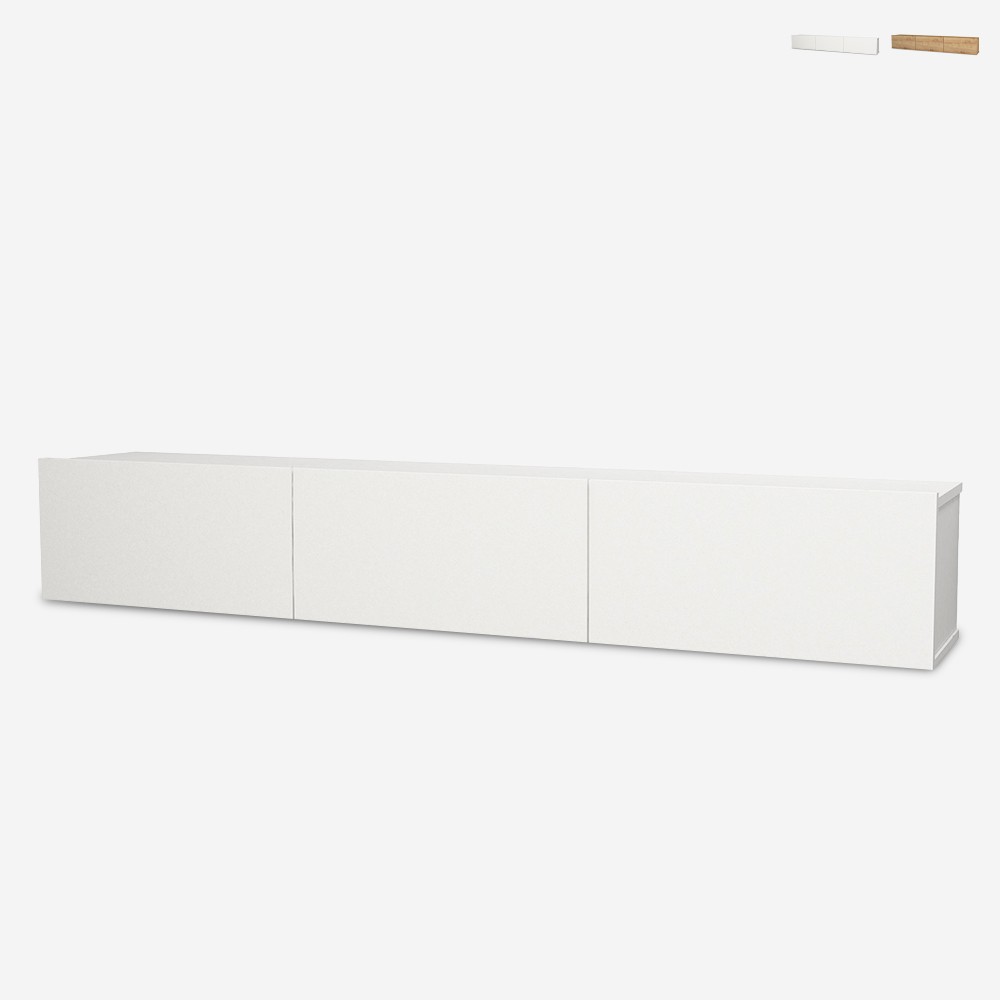 Vägghängd TV-bänk med 3 dörrar 180cm vardagsrum modern design Damla 