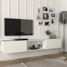 Vägghängd TV-bänk 180cm 2 dörrar 1 öppet fack modern design Hilary Erbjudande