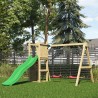 Lekplats trädgård barn rutschkana dubbelgunga klättring Funny-3 DS Rea