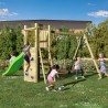 Lekplats trädgård barn rutschkana dubbelgunga klättring Funny-3 DS Rabatter