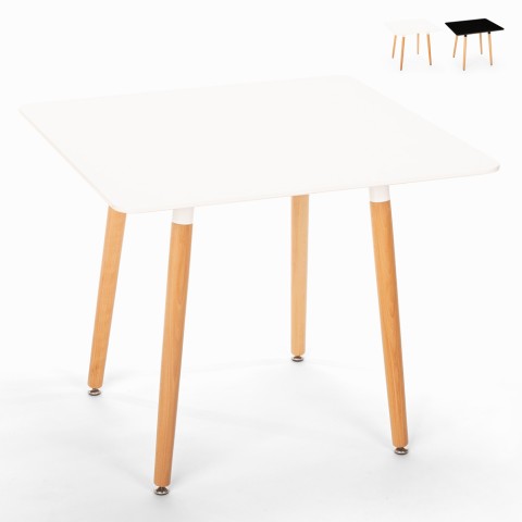 Skandinavisk design kvadratbord kök matsal trä 80x80cm Wooden Kampanj
