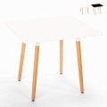Skandinavisk design kvadratbord kök matsal trä 80x80cm Wooden Kampanj