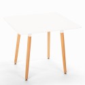 Skandinavisk design kvadratbord kök matsal trä 80x80cm Wooden Katalog