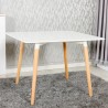 Skandinavisk design kvadratbord kök matsal trä 80x80cm Wooden Erbjudande