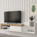 Vägghängd TV-Bänk 1 dörr och hylla 180x32x42cm modern design Trella Erbjudande