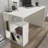 Modernt vitt kontorsskrivbord med hyllor 120x60x74cm Labran Katalog
