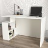 Modernt vitt kontorsskrivbord med hyllor 120x60x74cm Labran Rabatter