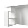 Modernt vitt kontorsskrivbord med hyllor 120x60x74cm Labran Rea