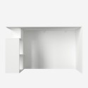 Modernt vitt kontorsskrivbord med hyllor 120x60x74cm Labran Erbjudande
