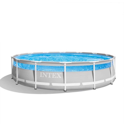 Pool Ovan Mark Intex Rund 427x107cm Prisma Frame Clearview 26722 Kampanj