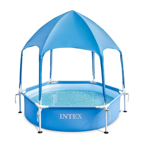Rund Pool Intex Canopy Metal Frame med solskydd 28209 Kampanj
