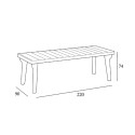 Utdragbart trädgårdsbord för utomhusbruk 160-220x90cm polypropen Bergen Modell