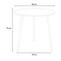 Runt matbord i trä 80 cm design Frajus Rabatter