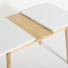 Förlängbart träbord 115-145x80cm kök vitt svart Pixam Egenskaper