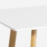 Matbord 120x80cm vit eller trä bordsskiva Skandinavisk stil Valk Modell