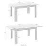 Utdragbart bord 90x137-185cm blank vit och betonggrått Sly Basic Katalog