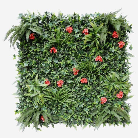 Konstgjord vintergrön häck 100x100cm 3D trädgårdsväxter Lemox Kampanj
