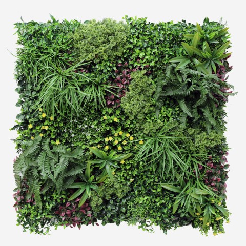 Realistisk konstgjord häck 100x100cm 3D-växter utomhus trädgård Ilex Kampanj