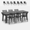 Utemöbler matgrupp utdragbart bord 160-220cm 6 stolar svart Liri Dark Erbjudande