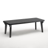 Utemöbler matgrupp utdragbart bord 160-220cm 6 stolar svart Liri Dark 
