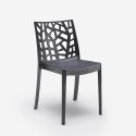 Trädgårdsgrupp kvadratiskt bord 80x80cm 4 stolar svart konstrotting Nisida Dark 