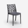 Trädgårdsgrupp bord 150x90 cm 6 stolar svart konstrotting Meloria Dark 