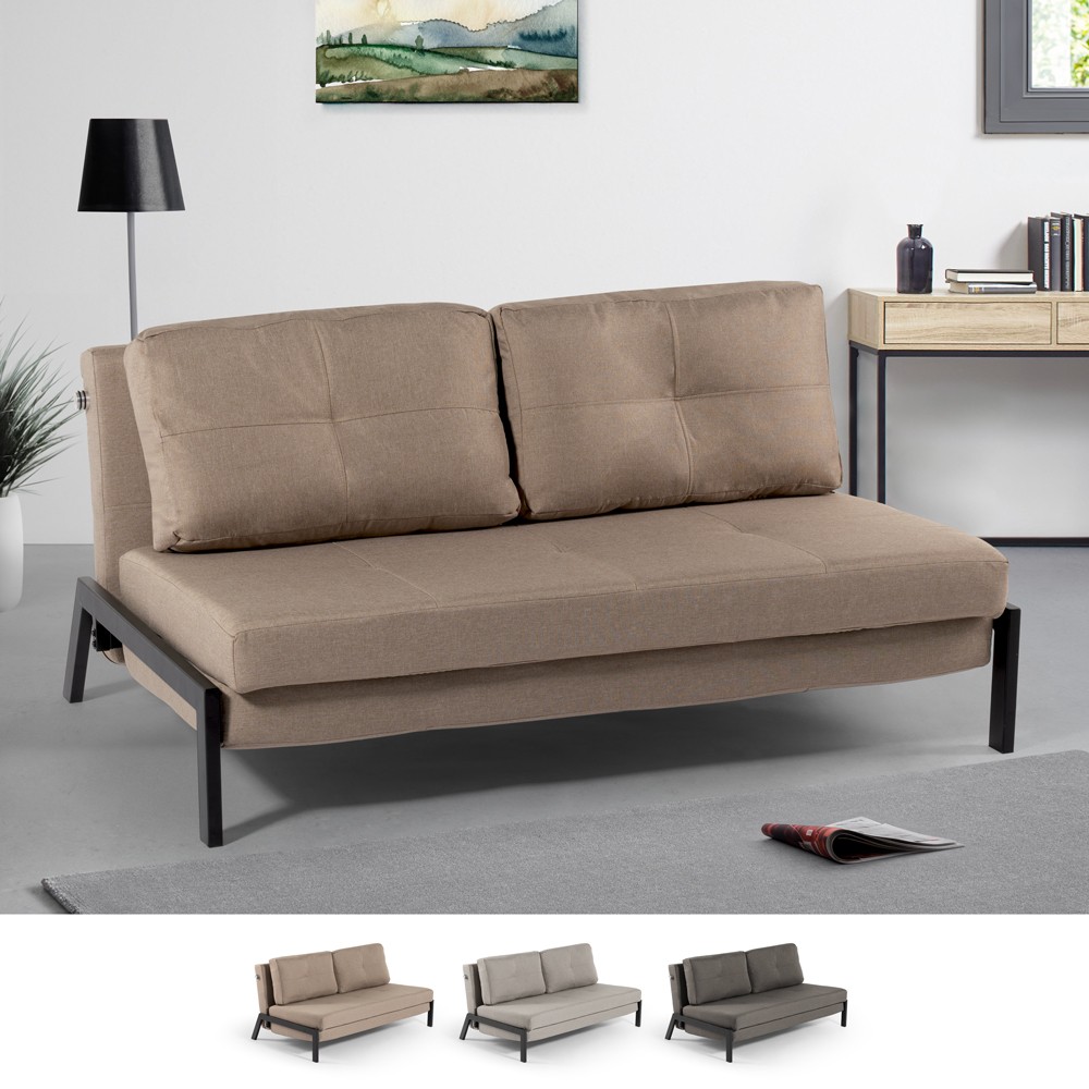 2-sits bäddsoffa modern design tyg vardagsrum Bellamy