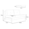 2-sits bäddsoffa modern design tyg vardagsrum Bellamy 