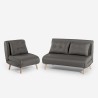 Set med 2-sits bäddsoffa och hopfällbar fåtölj skandinavisk stil Sienna Rea