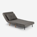 Set med 2-sits bäddsoffa och hopfällbar fåtölj skandinavisk stil Sienna Mått