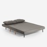 Set med 2-sits bäddsoffa och hopfällbar fåtölj skandinavisk stil Sienna 