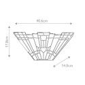 Vägglampa i glas Tiffany-stil 2 ljus Inglenook Rea
