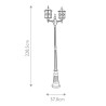 Klassisk trädgårdslampa Stolplykta med 2 lampor IP44 Wexford 8 Rabatter