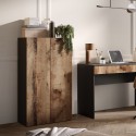 Multifunktionsskåp vardagsrum kontor 2 dörrar 2 hyllor 63x35x114cm Liara Val