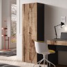 Modern garderob 2 dörrar 3 hyllor 63x35x184cm Kontor Vardagsrum Monts Rea