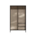 Hög Skåp modern design Vardagsrum 3 Hyllor 2 Lådor 106x177cm Blaine Bestånd