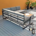 Loungeset hörnsoffa 3 + 2 platser soffbord trädgård Eysha Erbjudande