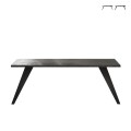 Matbord i trä 210x90cm modern design kök järnben Anuk Kampanj
