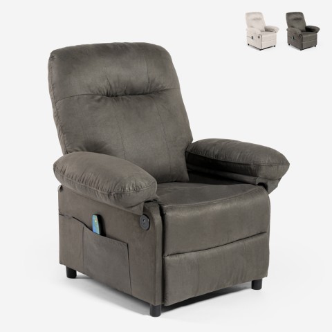 Avslappningsstol med massagefunktion och USB-anslutning med fotstöd Noemi Kampanj