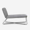 Schäslong Dumas i sammet med mycket snygg, modern, minimalistisk design Modell
