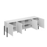 Gardon Modern TV-bänk med minimalistisk design och 4 dörrar Vit 200x40x69 cm  Erbjudande