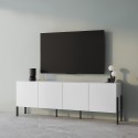 Gardon Modern TV-bänk med minimalistisk design och 4 dörrar Vit 200x40x69 cm  Rea