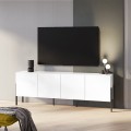 Gardon Modern TV-bänk med minimalistisk design och 4 dörrar Vit 200x40x69 cm  Kampanj