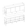 Gardon Modern TV-bänk med minimalistisk design och 4 dörrar Vit 200x40x69 cm  Rabatter